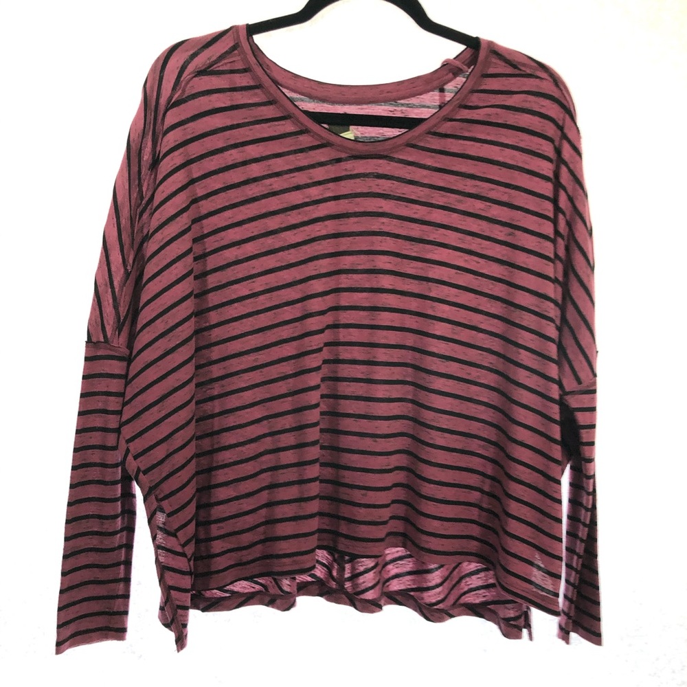 We the free people striped long sleeve top size xs